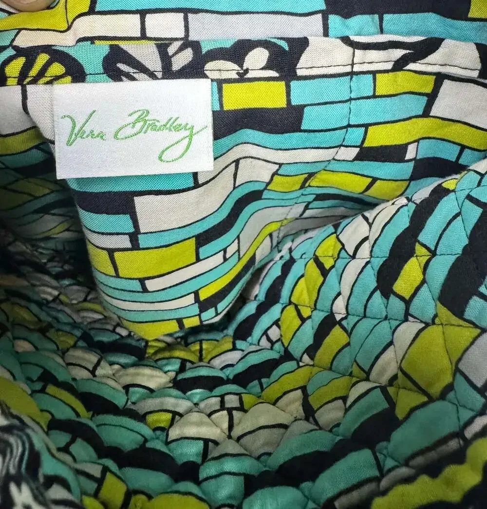 Vera Bradley Island Blooms Quilted Tote Bag with Toggle Closure